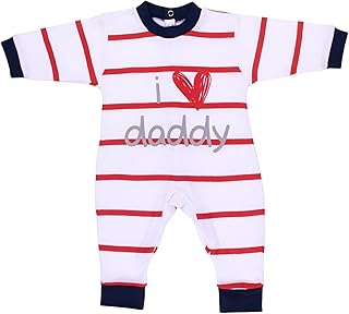 سالوبيت بكباسين وأكمام طويلة مطبوع عليه عبارة Love Mummy للبنات ملابس نوم للأطفال الرضع والصغار من بابيون، قطعة واحدة