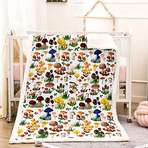 Gesun Blankets Throws 3D Printing Mushroom Flannel Fluffy Fleece Blanket Throw Kids Teen Girls Boys Ultra Soft Microfiber For Bed Sofa Living Room 31.5X51.2 Inch #TOP1