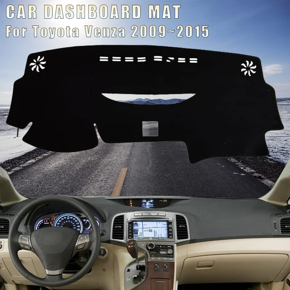 Flannel Dashboard Dash Cover Nonslip Car Dash Board Mat Compatible with Toyota Venza 2009-2015