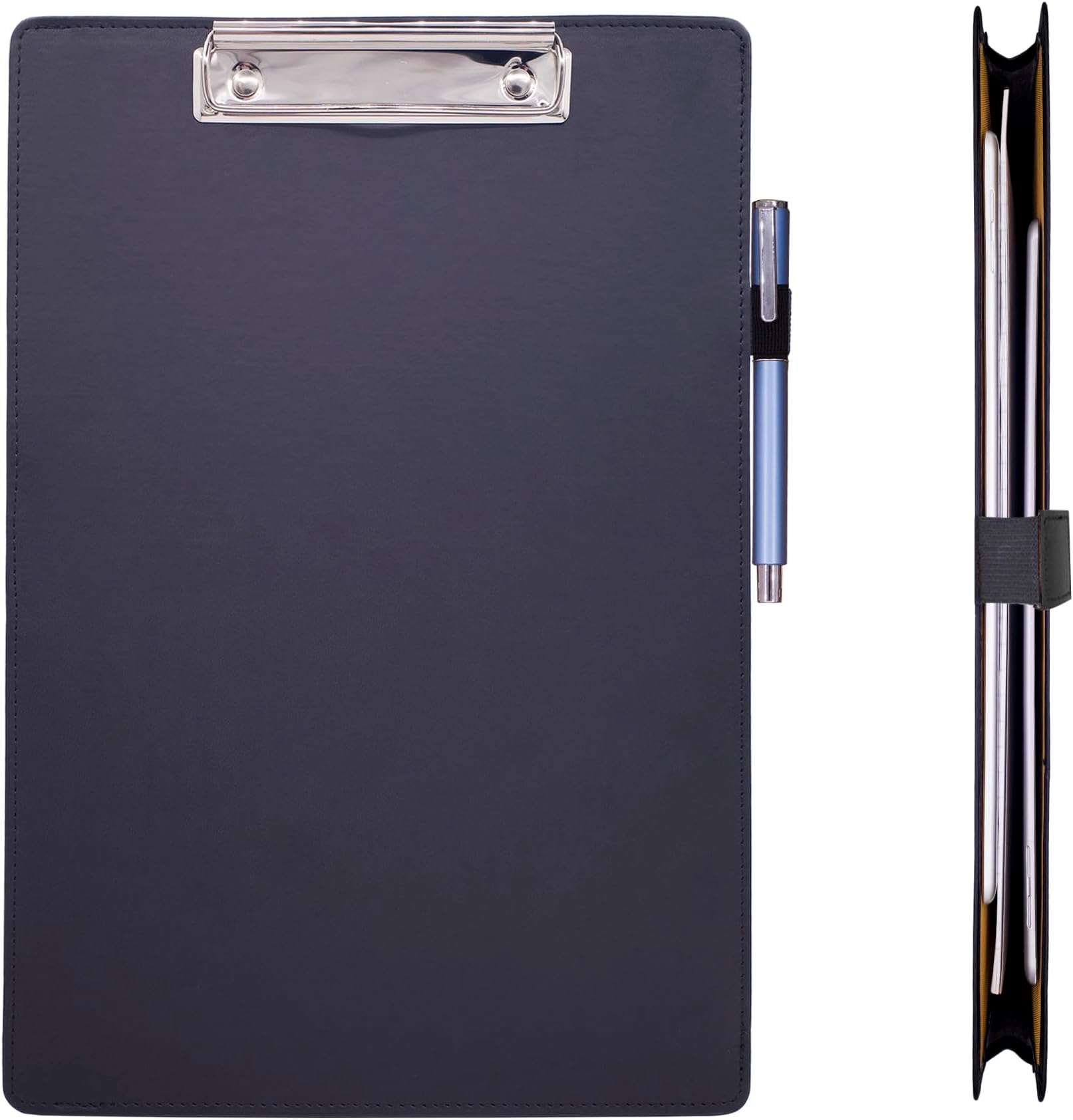 ECEIRO Clipboard with Storage Clipboards with Pen Holder Clip Board with Storage Leather Clipboard Organizer Binder Clipboard-Office School Supplies