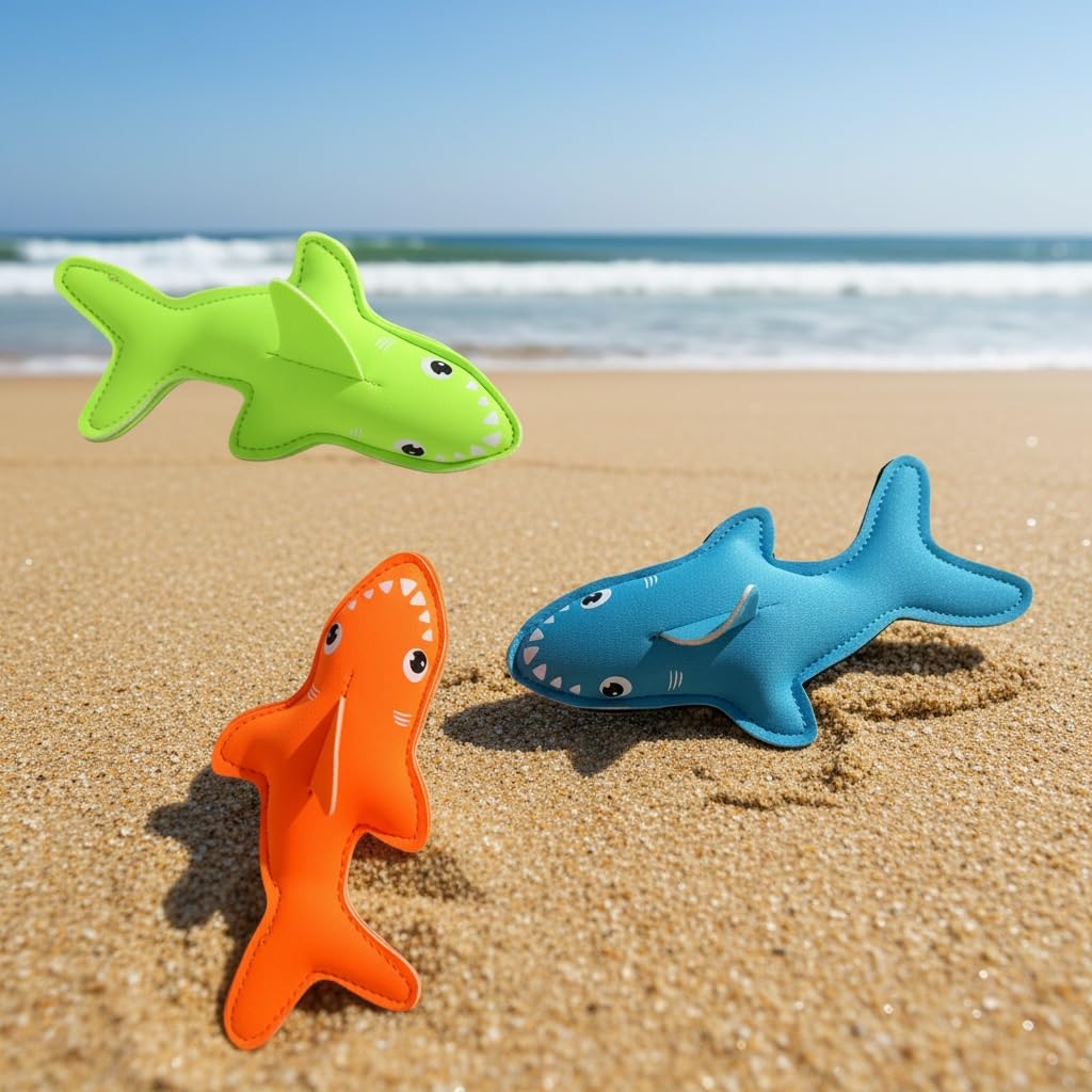 Animali subacquei per bambini, giocattolo subacqueo in neoprene per bambini, giocattolo da piscina (Squalo)