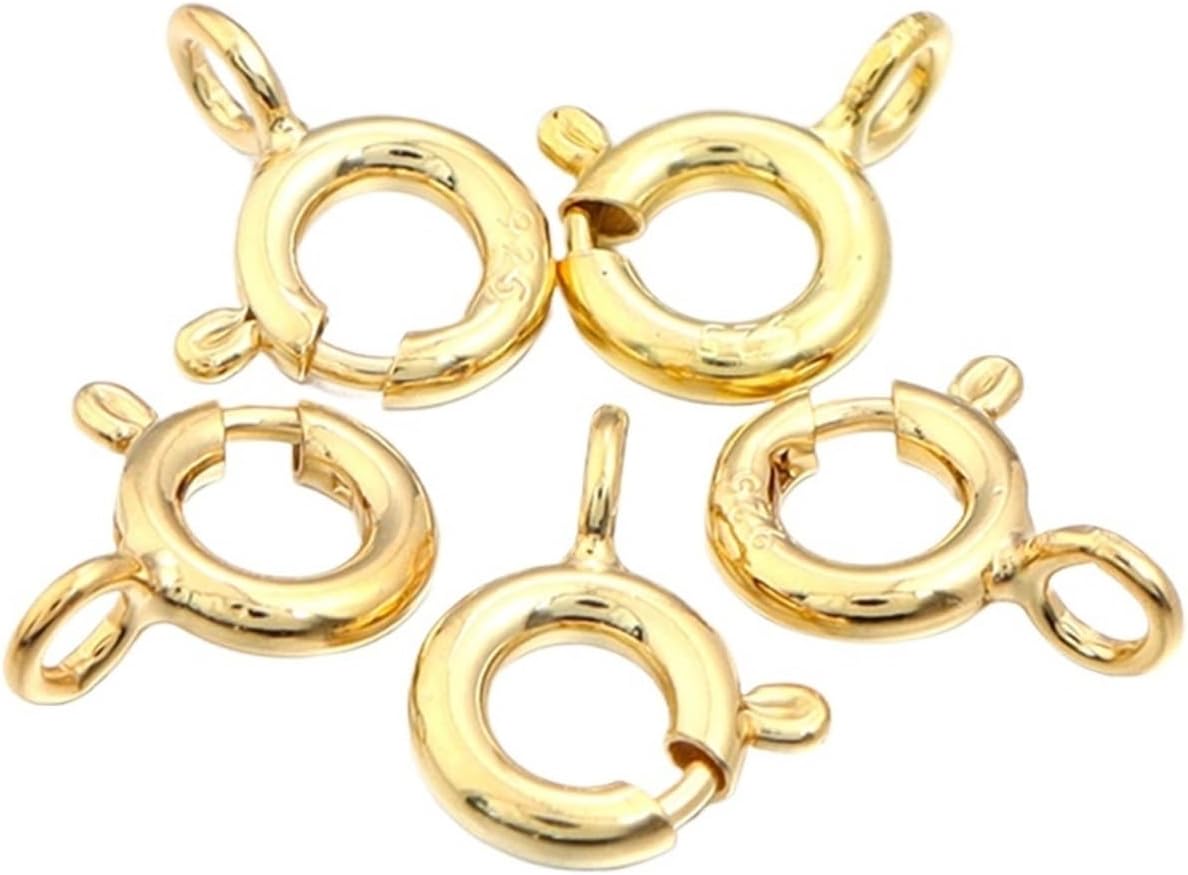 Lobster Claw Clasps 40pcs Spring Ring Clasp with Open Jump Ring Jewelry Clasp for Chain Necklace Bracelet Connectors for DIY Chain Necklace(Gold,7mm)
