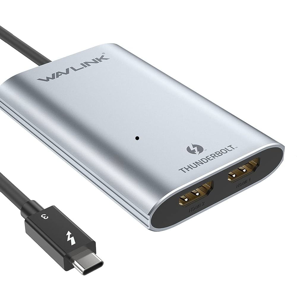 Thunderbolt 3 Dual HDMI アダプター Amazon | USB C to Dual HDMI Adapter, Type C/Thunderbolt 3 to