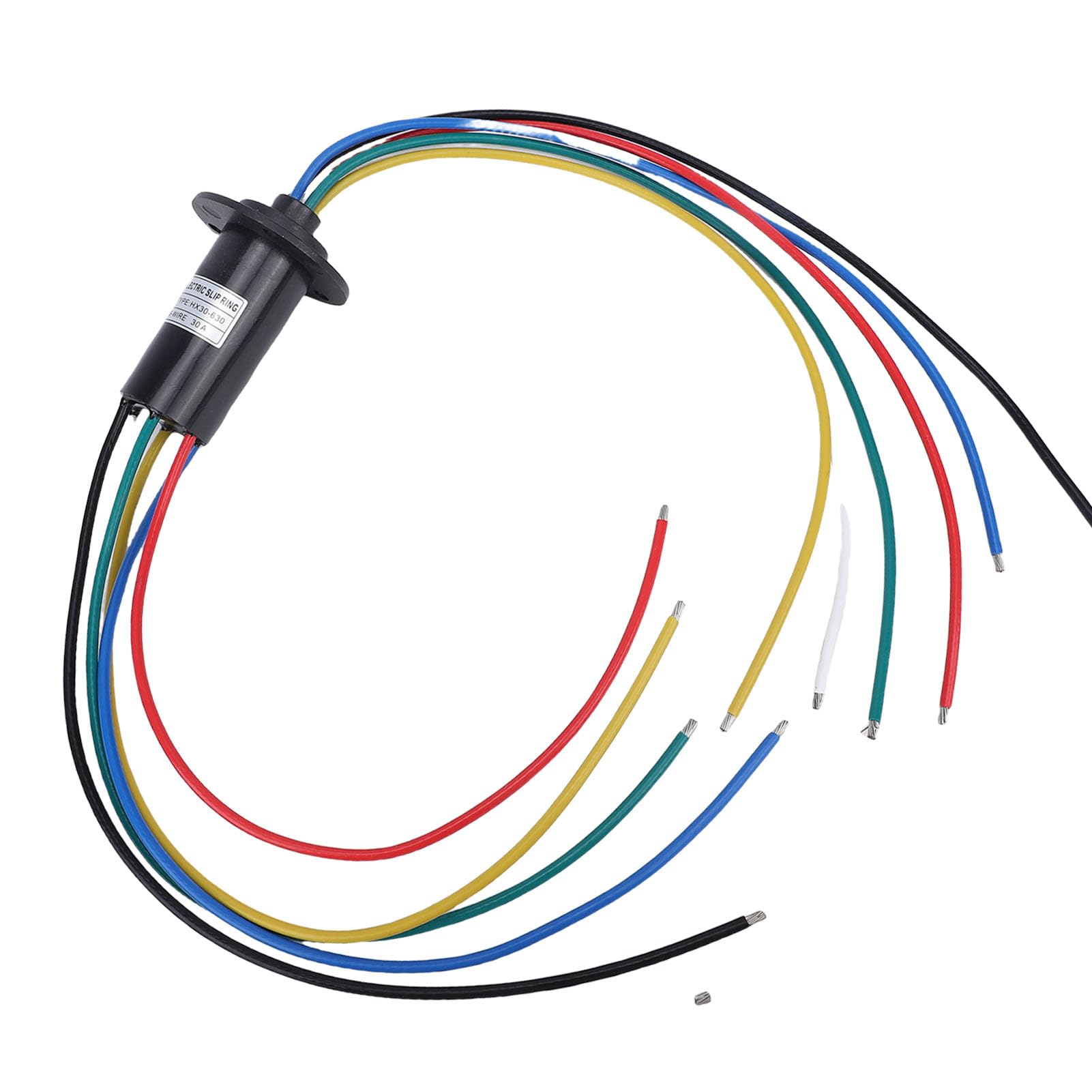 Anillo Colector Eléctrico de 30 Mm, 250 RPM, 6 Cables, 10 A, 15 A, 30 A, Anillo Colector, Junta de Contacto Eléctrica Giratoria, Conmutadores de Conector Giratorio, Ideal para Monitores,