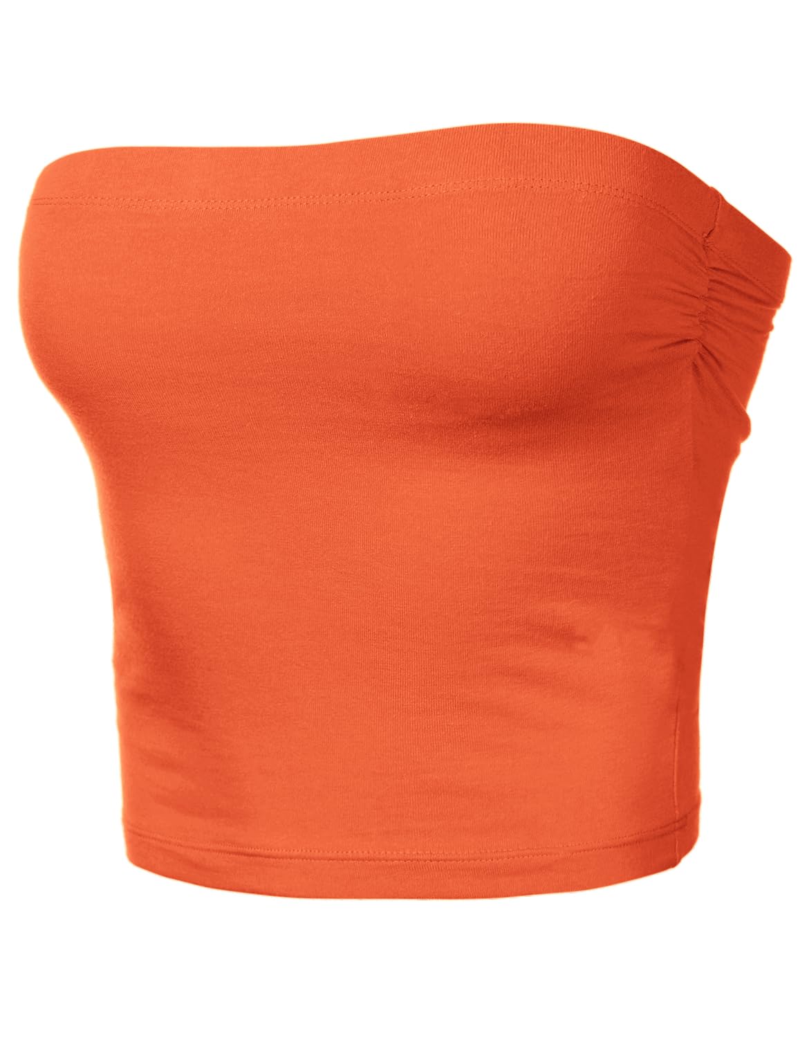 Women's Shapewear Tube Tops Strapless Ruched Built-in Shelf Bra