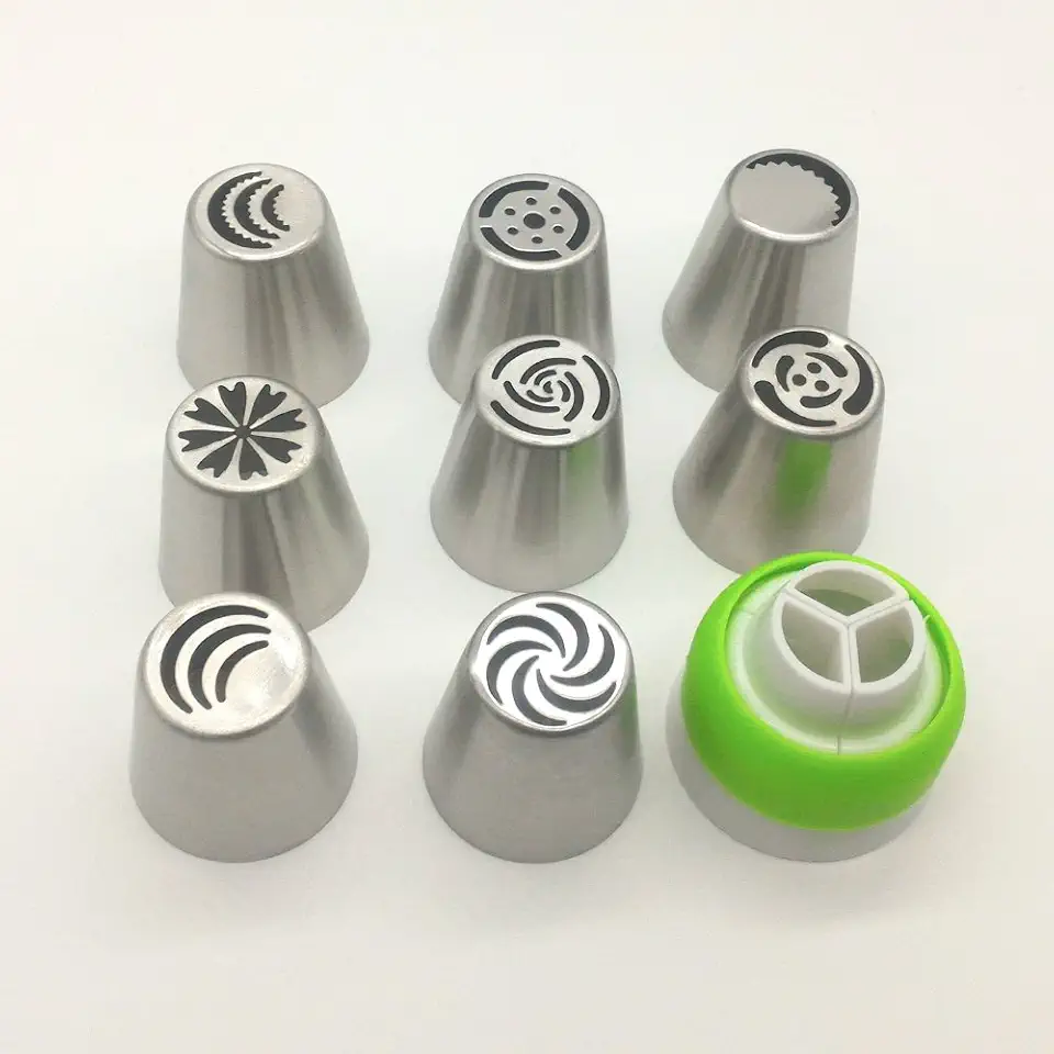 Bicos Russo de Tulipas Para Confeitar 8pçs Aço Inox