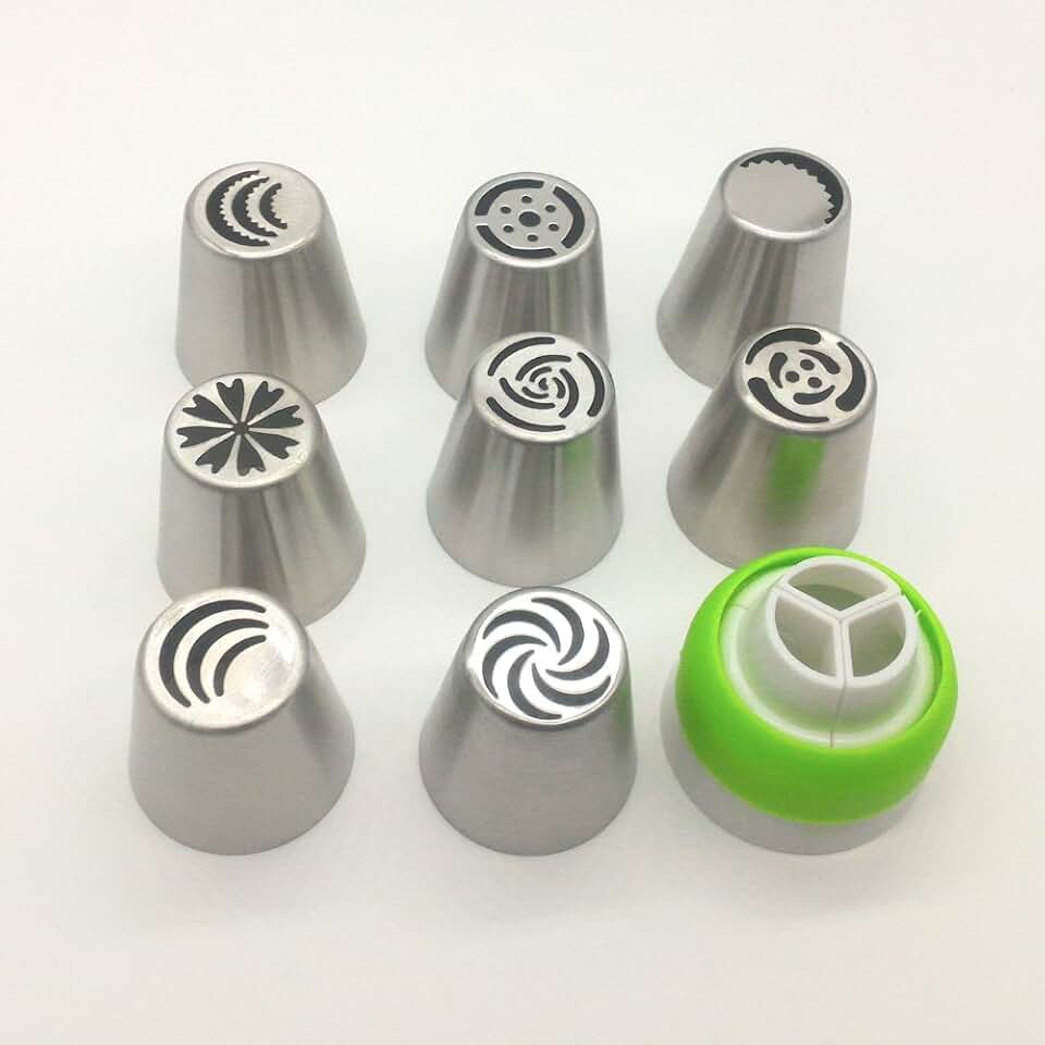 Bicos Russo de Tulipas Para Confeitar 8pçs Aço Inox