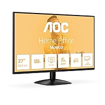 AOC 27B31H – Monitor Full HD da 27 pollici, 120 Hz, sincronizzazione adattiva dell’immagine 1920×1080, 1x D-Sub, 1x HDMI 1.4 nero, 27 inch FHD IPS, 100 Hz, No Altoparlanti