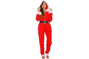 Cozy Night In with Our Delightful Holiday Santa Adult Onesie Pajamas