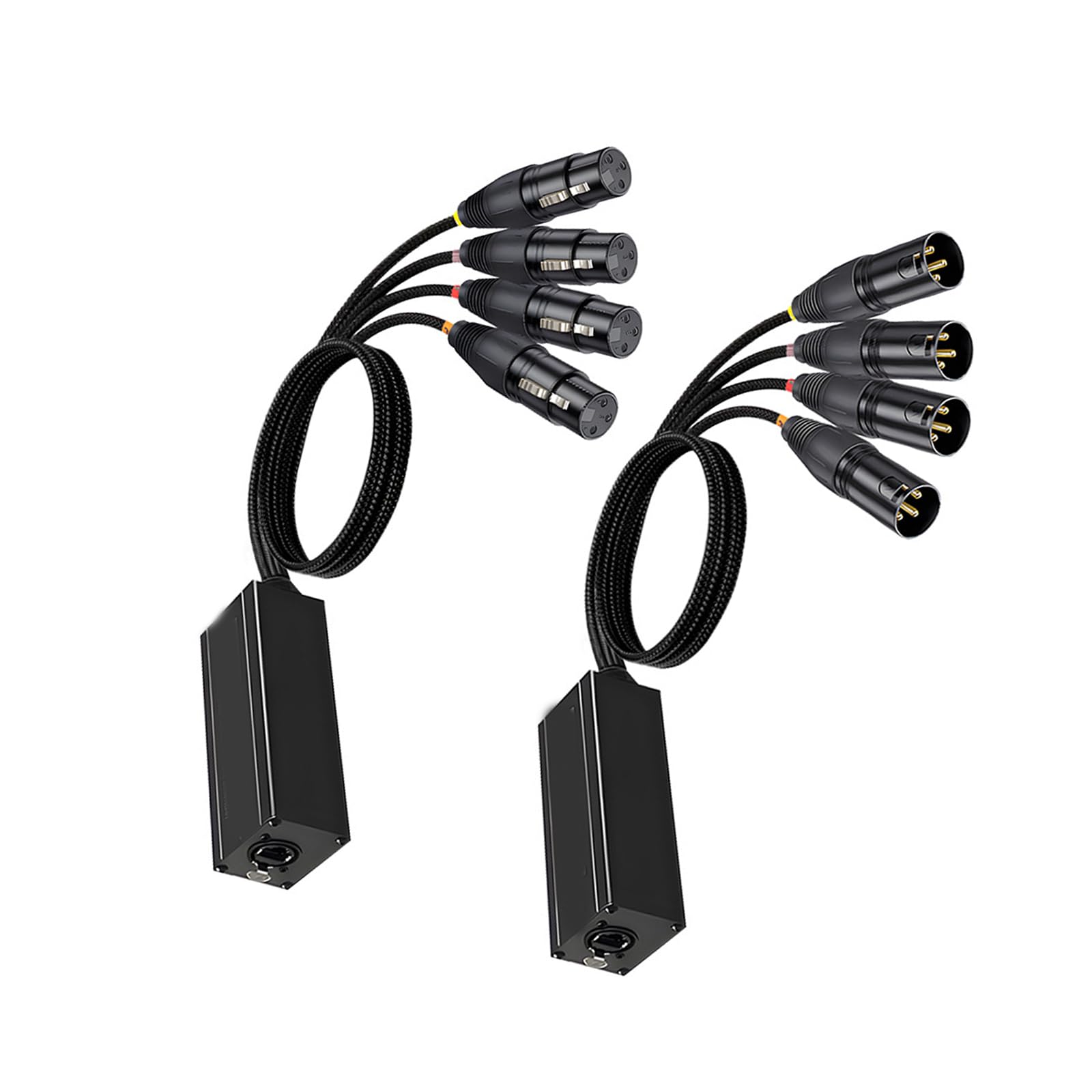 Fortschrittlicher 4-Wege-XLR-auf-RJ45-Audio-Extender-Ethernet-Adapter für klaren und stabilen Klang XLR-Sound-Splitter