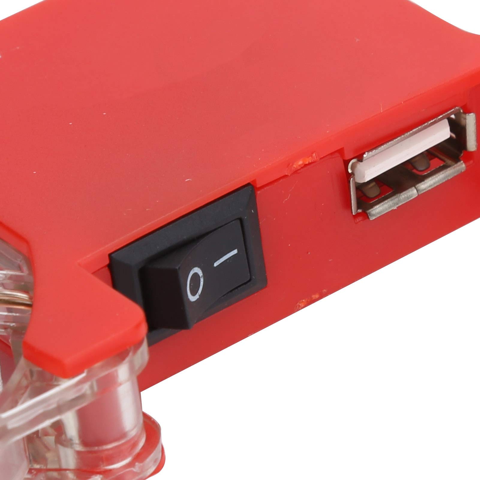 Almohadilla de enfriamiento portátil para laptop, con soporte antideslizante, ventilador emisor de luz, soporte plegable USB para computadora portátil (rojo) 2