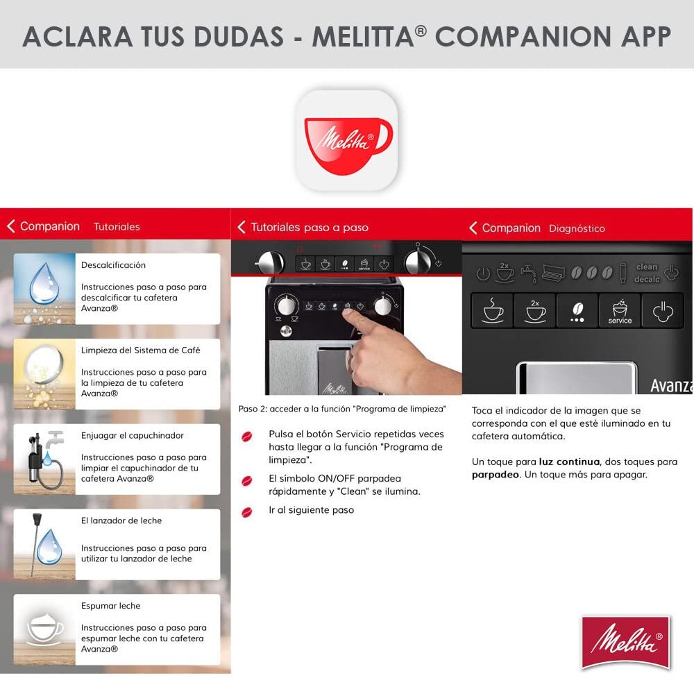 Melitta Avanza F270-100 Mystic Titan - Cafetera superautomática compacta con molinillo silencioso, máquina de café con capuchinador easy, depósitos XL, modo doble taza y limpieza automática, 1,5 L