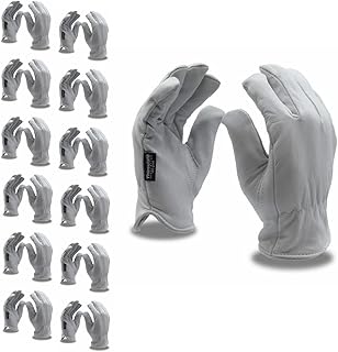 Cordova 8550XL Premium Grain Goatskin Driver Gloves, Thinsulate Lined, Shirred Elastic Back, Keystone Thumb, X-Large, 12-Pack