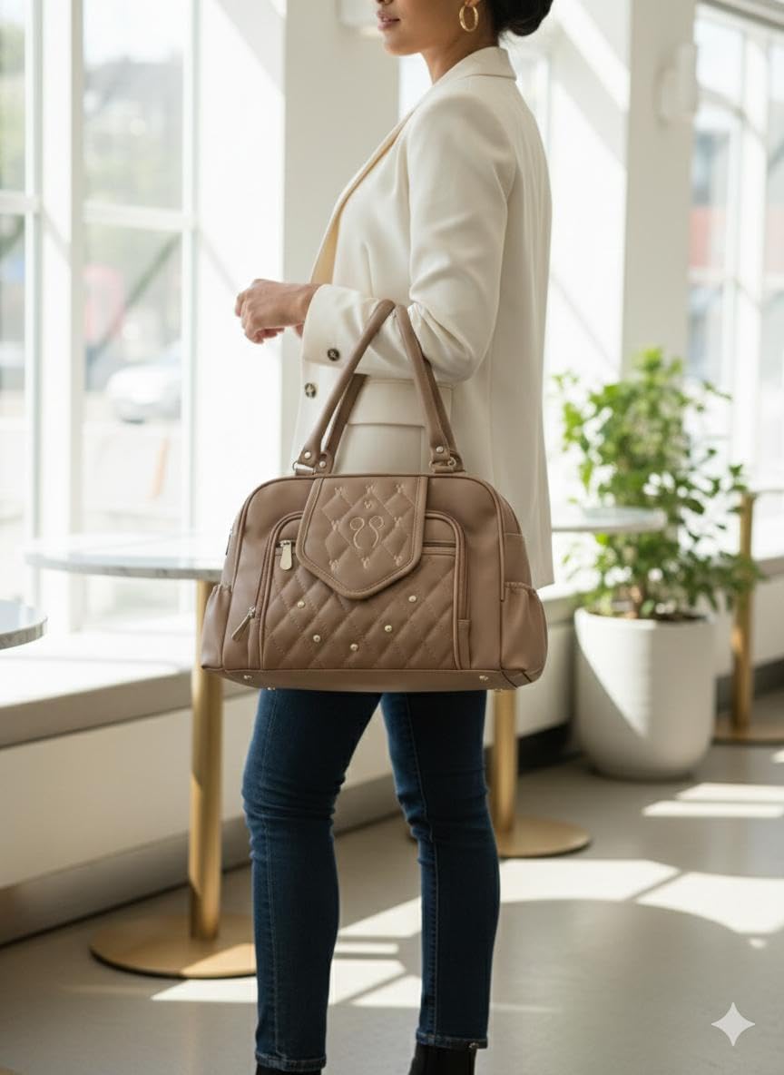 Luxury Quilted PU Leather Shoulder...