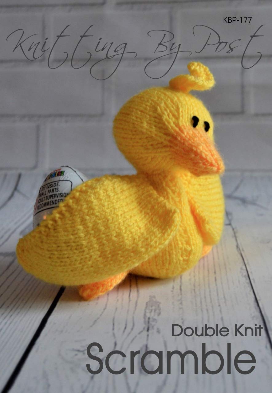 Knitting By Post Brown Knitting Pattern Scramble The Duck Chocolate Egg Holder From Easter Spring Knitters Leaflet. Knit Cute Bird Duckling Gifts. Fun Quick & Easy Beginner - Uk