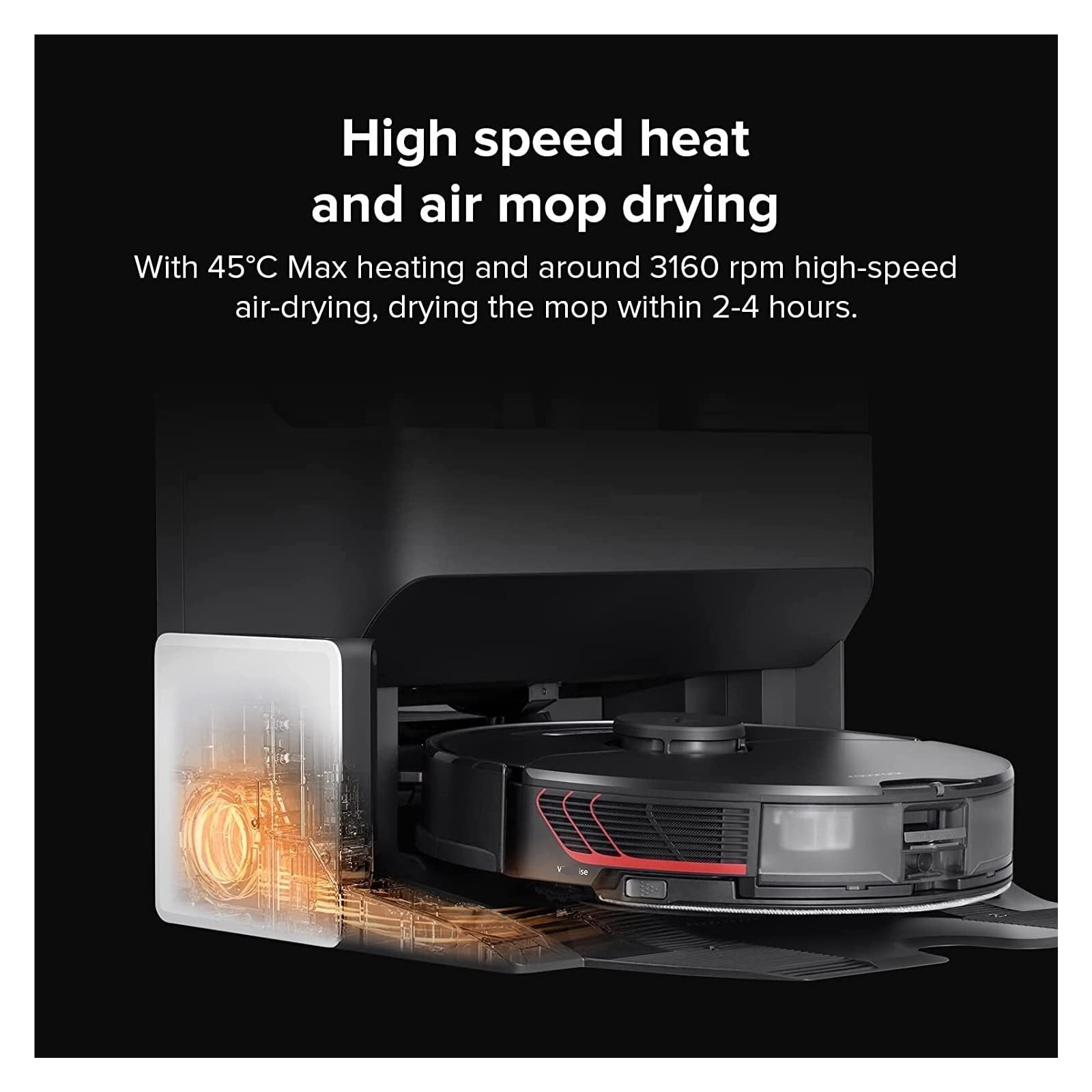 BeegIe Compatible for Roborock Empty Wash Fill Dock Dryer Module, Drying Time Adjustment, Smart Drying, Compatible for S7 MaxV Ultra/S7 PRO Ultra