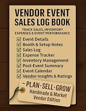 Vendor Event Sales Log Book | Organizer for Craft Fairs, Flea Markets & Pop-Up Booths – Track Sales, Expenses, Inventory & Event Notes: Small Business ... of Sales, Inventory, Events & Client Info