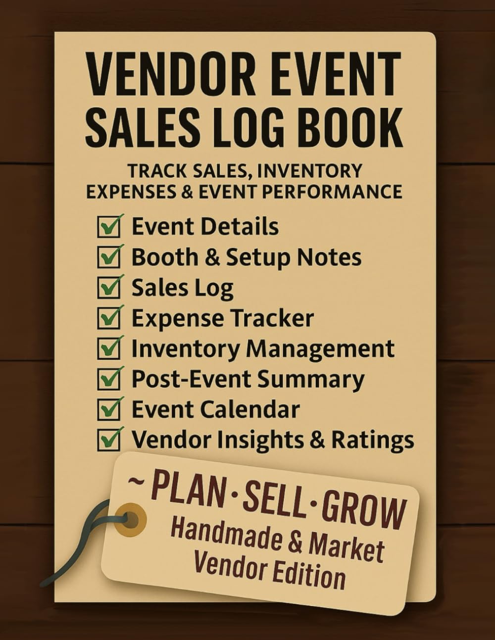 Vendor Event Sales Log Book | Organizer for Craft Fairs, Flea Markets & Pop-Up Booths – Track Sales, Expenses, Inventory & Event Notes: Small Business … of Sales, Inventory, Events & Client Info