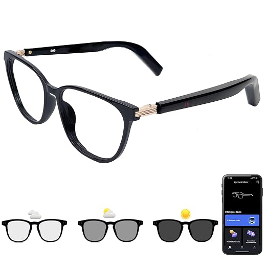 AI Smart Glasses with Translation, Photochromic Lenses & Bluetooth Audio