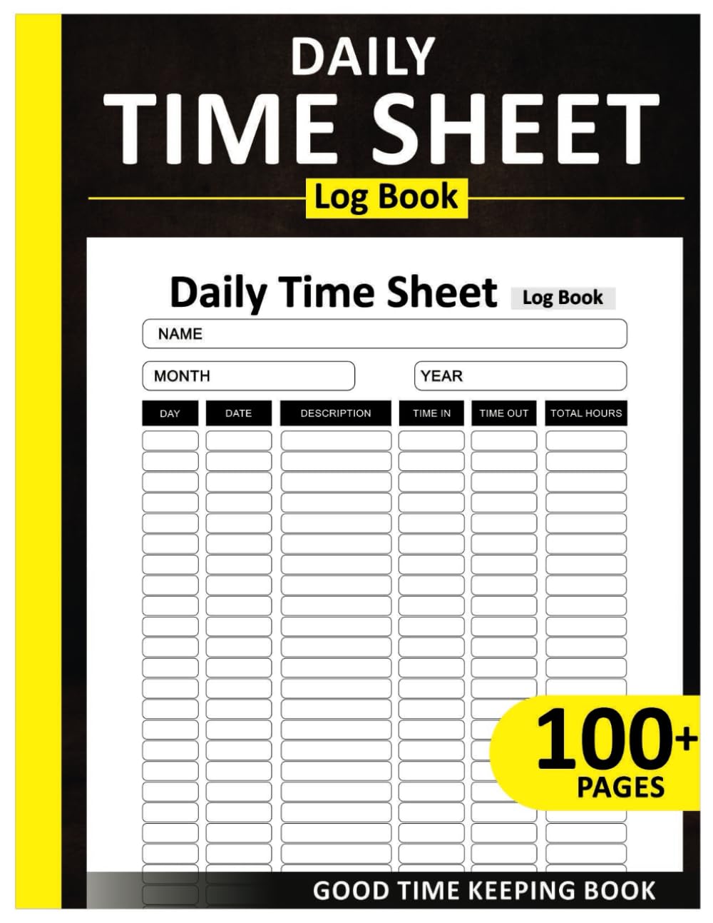 Daily Time Sheet log book: Daily Planner Notepad to Effectively Track ...