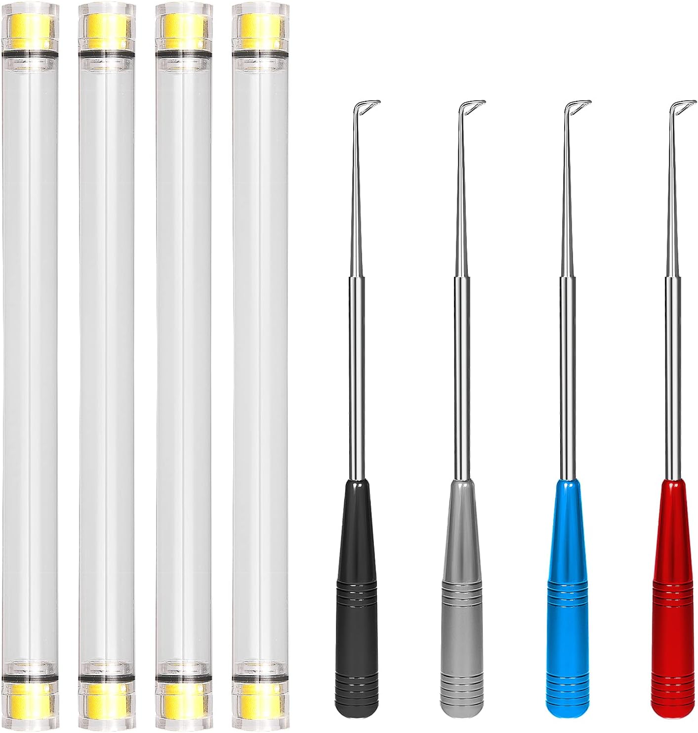 LUTER 4pcs Hook Quick Removal, Fish Hook Removal Tool Hook Removal Tool Kit Fish Hook Separator Tools with Storage Tube, Disconnect Hook for Fishing (4 Colors)