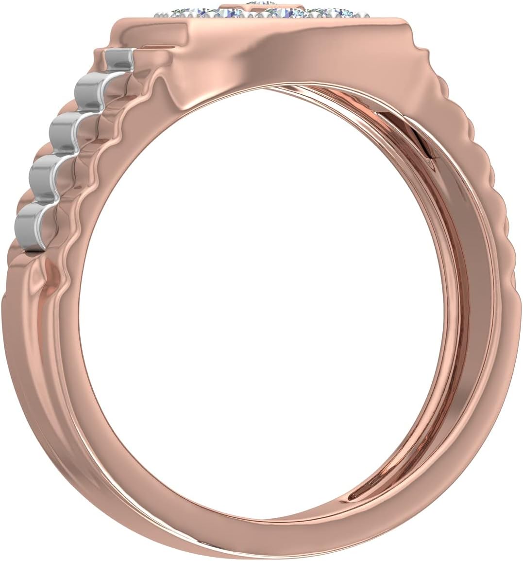 1/2 Carat Men's Diamond Wedding Band Ring in 14K Gold (SI1-SI2 Clarity)