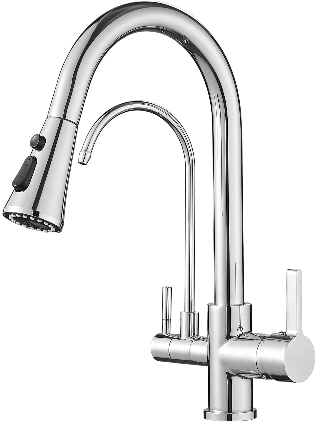 Robinet de cuisine extractible à 3 voies avec douchette maniable