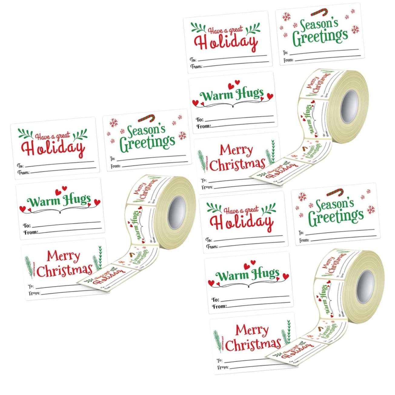 Lurrose 3 Rollen Selbstklebende Etiketten Weihnachtsetiketten Aufkleber Umschlagetiketten Weihnachtsetiketten Aufkleber Weihnachts Weihnachts Namensschilder