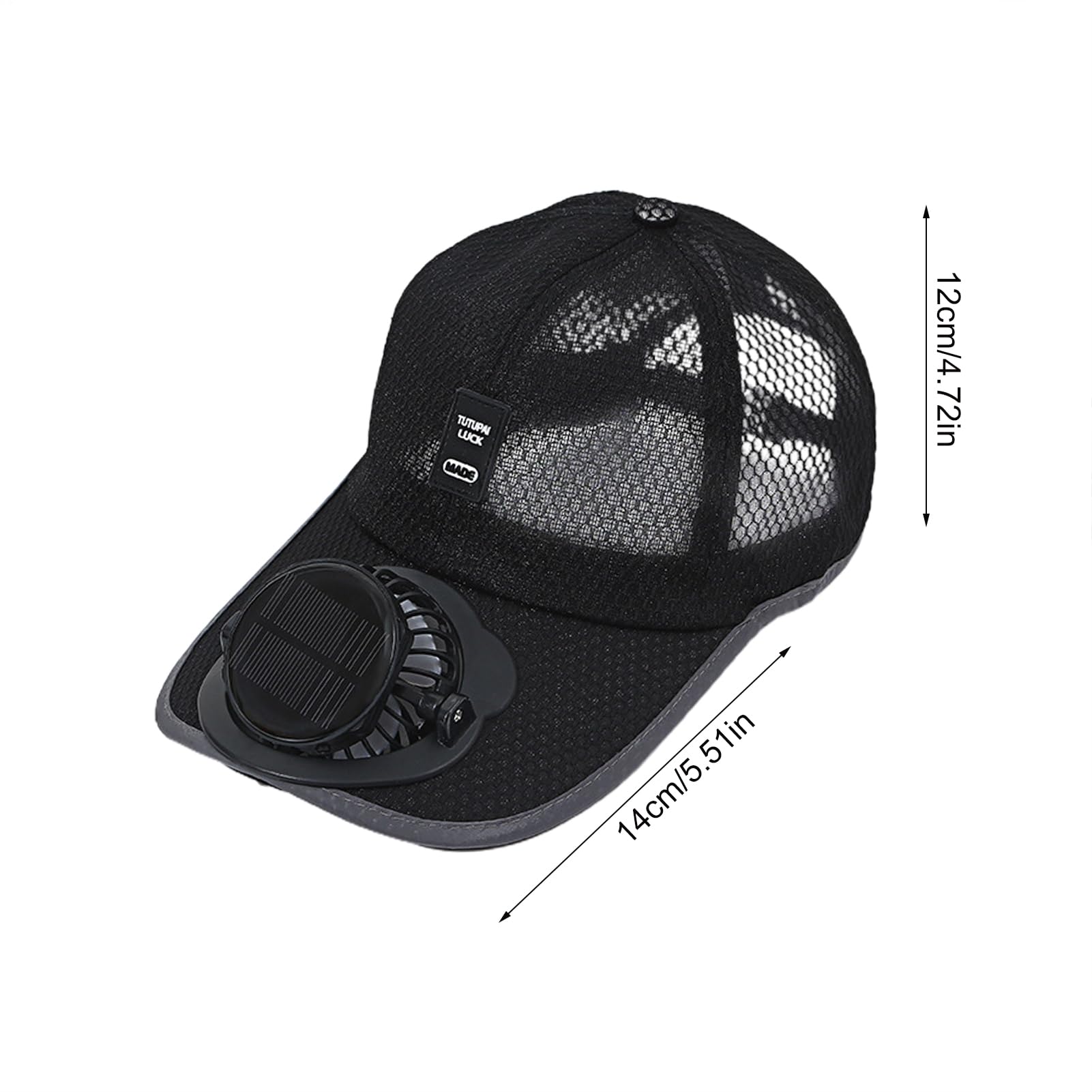 Cappello da Fan Alimentato a energia Solare, Berretto da Baseball con ventilatori, Cappello da Spiaggia Solare con Ventola di Raffreddamento, Cappelli da Sole con ventilatori a energia Solare
