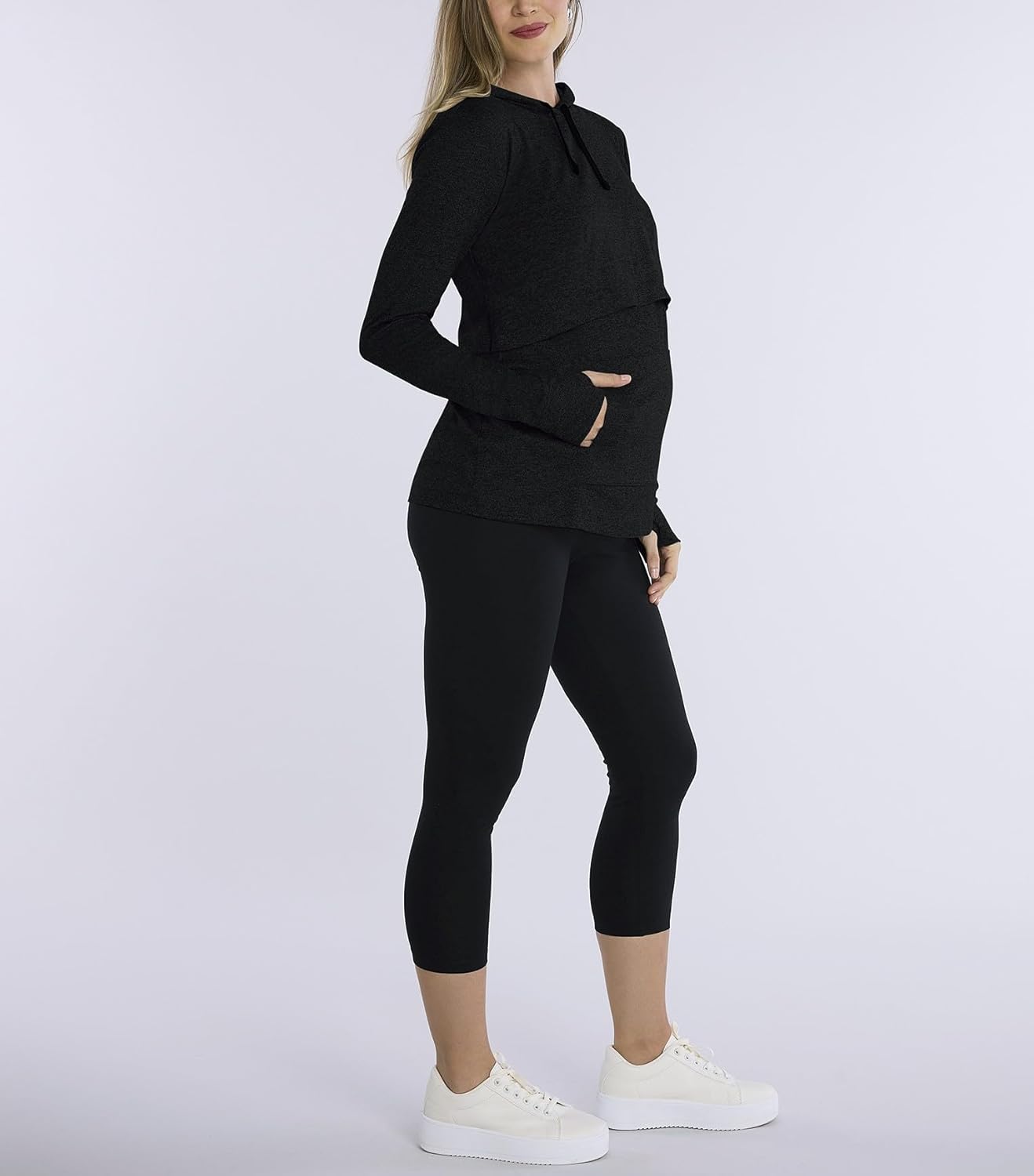 Motherhood Maternity Women's Lift Up Nursing Hoodie for Breastfeeding