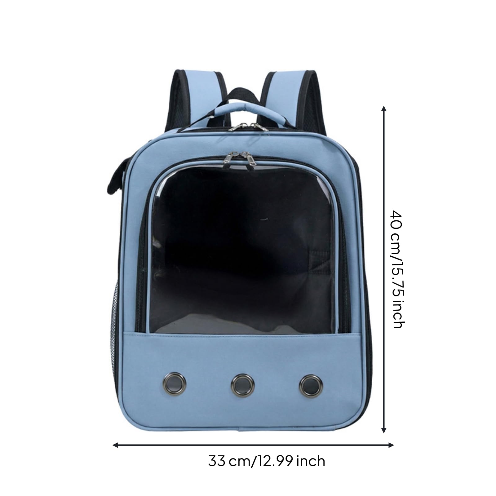 Zaino Trasportino Trasparente Zaino Porta Animali Portatile Borsa per Viaggiatori, Veterinario, Blu