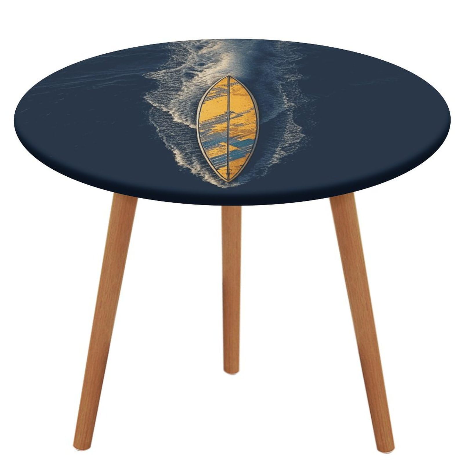 Nappe ronde ajustée élastique imperméable pour table de salle à manger