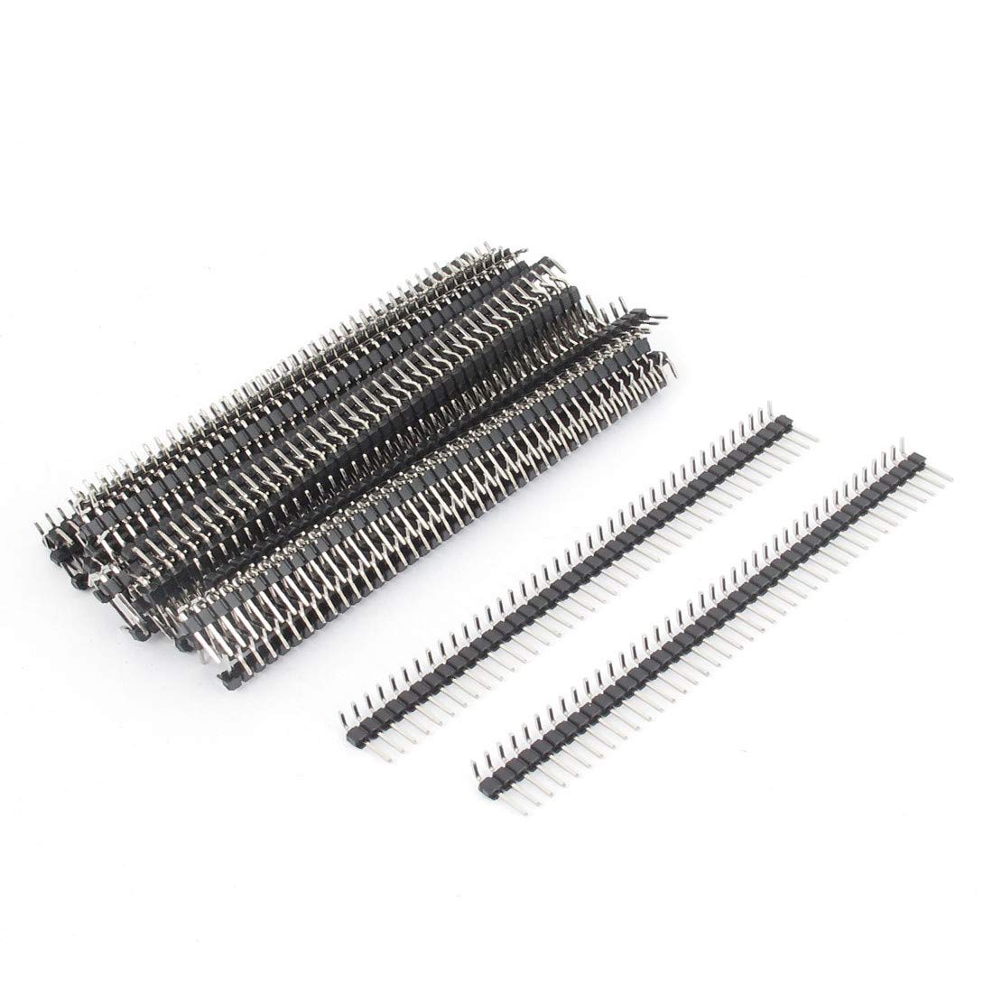 New Lon0167 30pcs Right Angle 40 Pins 2.54mm Male Pin for 1x40 Single Row Breastboard (30pcs rechtwinklig 40-Pin 2.54mm Stiftleiste für Steckbrett 1x40 einreihig)