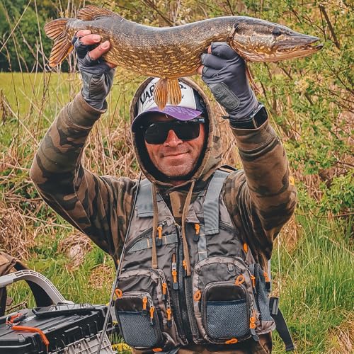 Image of Kylebooker Fly Fishing Vest Pack for Men and Women | Breathable Mesh, Multiple pockets, Adjustable Size, Lightweight, Backpack for Outdoor Trout Bass Fishing