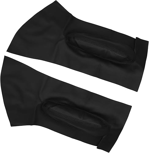Motoforti Paneles de puerta delantera de coche, cubierta de reposabrazos para VW Beetle 1998-2010, cuero sintético, negro, 1 par