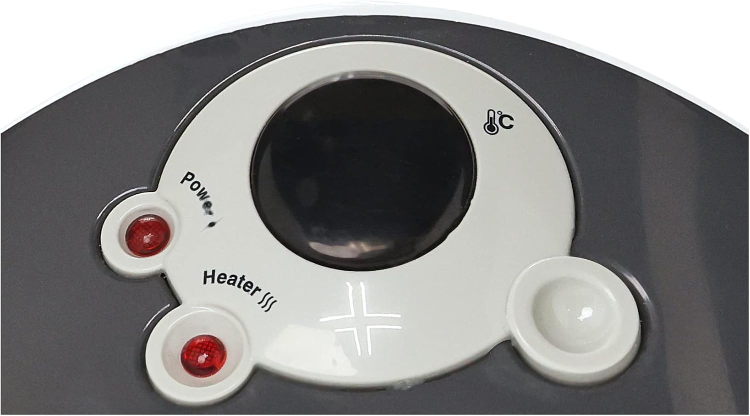 Close-up of the digital control panel on the water heater