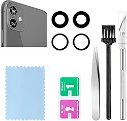2 pacotes de substituição de vidro para lente de câmera traseira para iPhone 11 substituição de lente de vidro com ferramentas de reparo