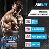 Weight Gainer High Protein Powder Shakes 4KG Vegetarian Serious Mass, Gainz Heavyweight, Weight Gain with Added Creatine, Glutamine and BCAA Powder Made in UK by PROELITE (4KG, Strawberry)