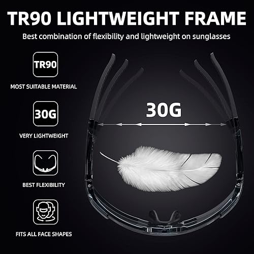 Miniatura 6 de ROCKBROS - Gafas de sol deportivas fotocromáticas para hombres y mujeres, protección UV para ciclismo