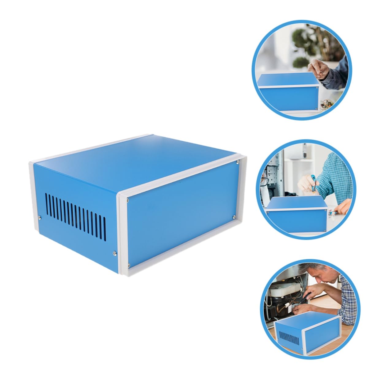 Cabilock Boîtier électrique en aluminium résistant aux intempéries pour projets électroniques Boîte de transport polyvalente pour appareils électriques Installation facile Durable