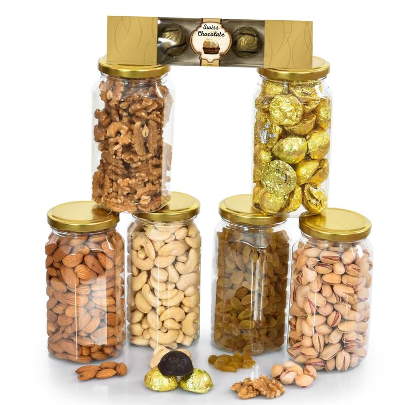 Image of NUTRI MIRACLE Christmas Gift Basket | Dry Fruits Hamper for Office Team and Loved Ones | Return Gift for Christmas Party