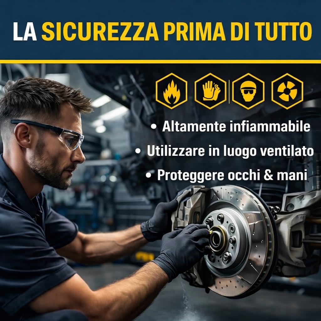 GiDeli Detergente per freni, 4 taniche da 5 l, per auto, moto e bicicletta, rimuove olio, grasso, polvere dei freni, residui di colla, sgrassante da officina, asciugatura rapida, senza lasciare