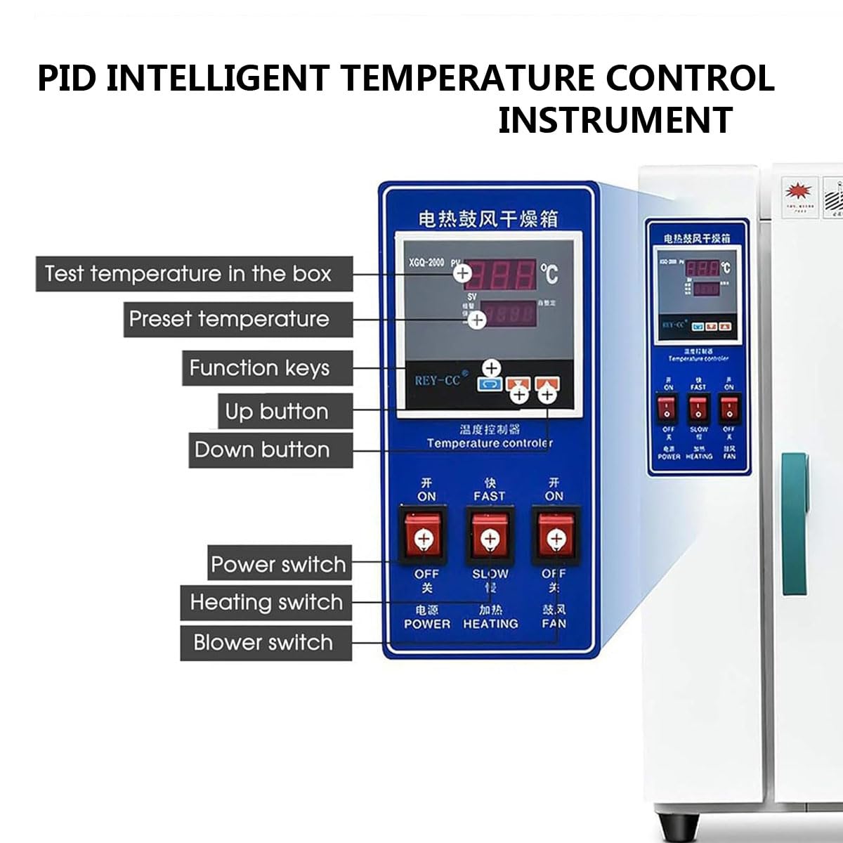 Horno de secado al vacío para uso en laboratorio, capacidad de 70 litros con interior galvanizado, potencia de 1500 W, incluye medidor de vacío y controlador digital para un control preciso de la