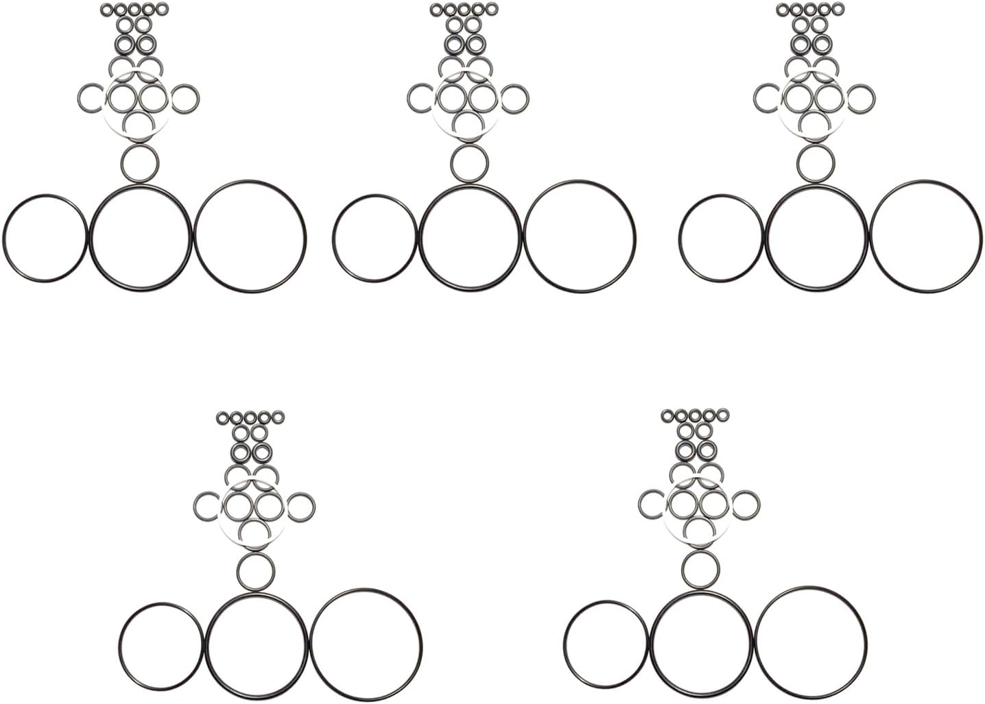 5 Sets O-Ring Rebuild Kit 246355 Compatible with Fusion Air Purge AP Compatible with Graco Spray Gun