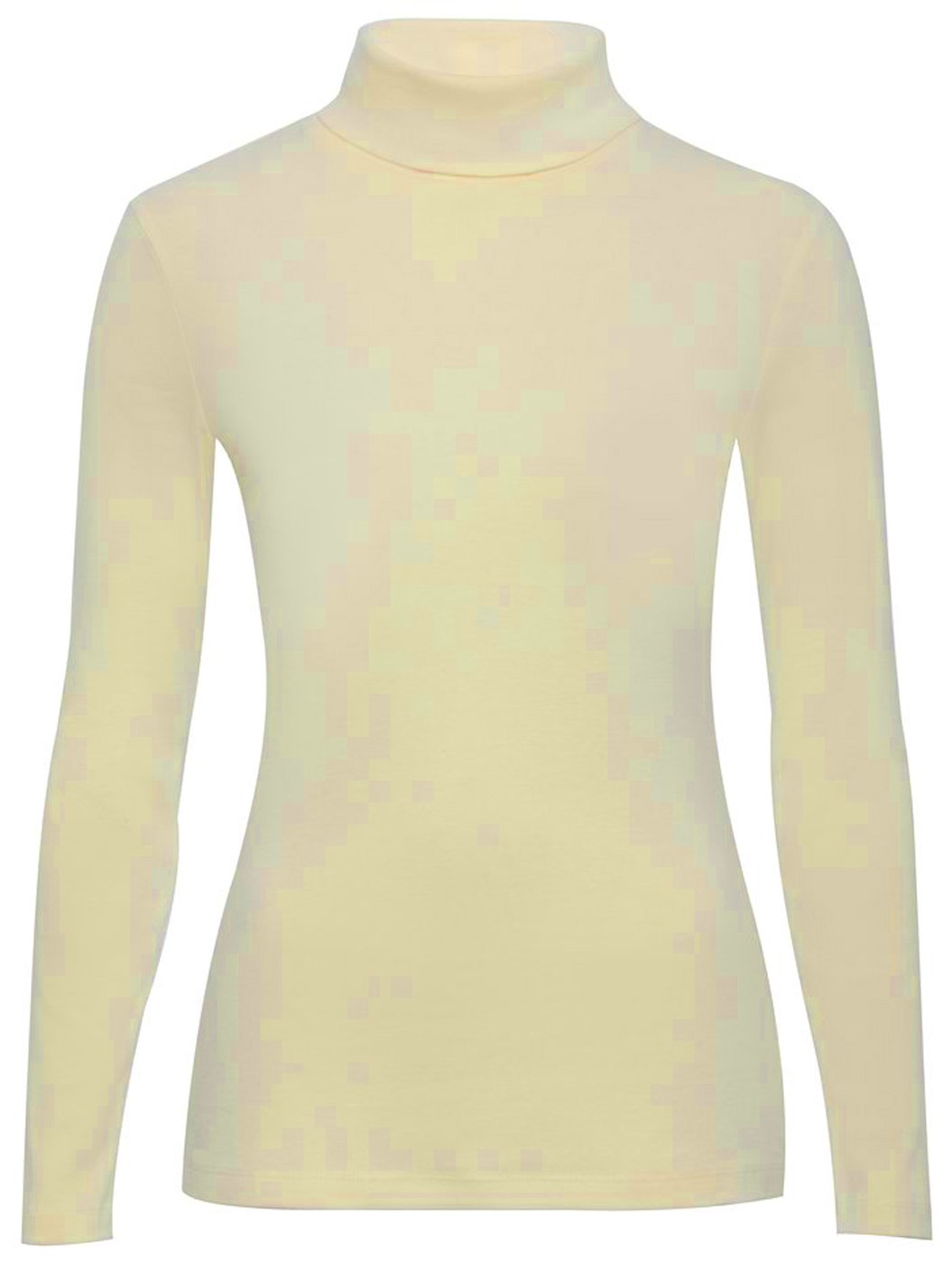 Fashion Valley Womens Plain Long Sleeve Turtle Polo Neck Top Ladies Roll Neck Top Jumper Cream-XL
