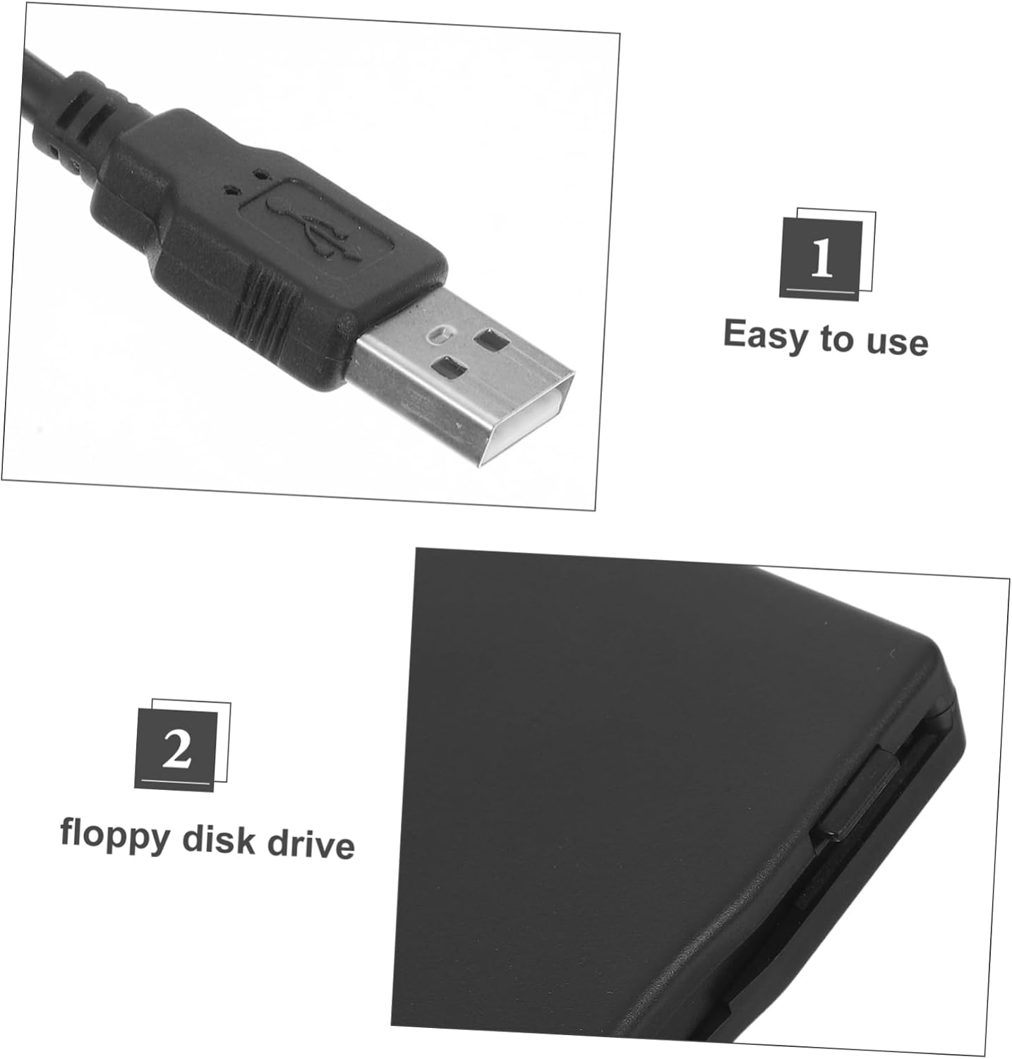 ARTIBETTER USB Floppy Disk Drive for Desktop Laptop Old Disc Drive Adapter External Floppy to USB Converter Compact Portable Support Me Xp