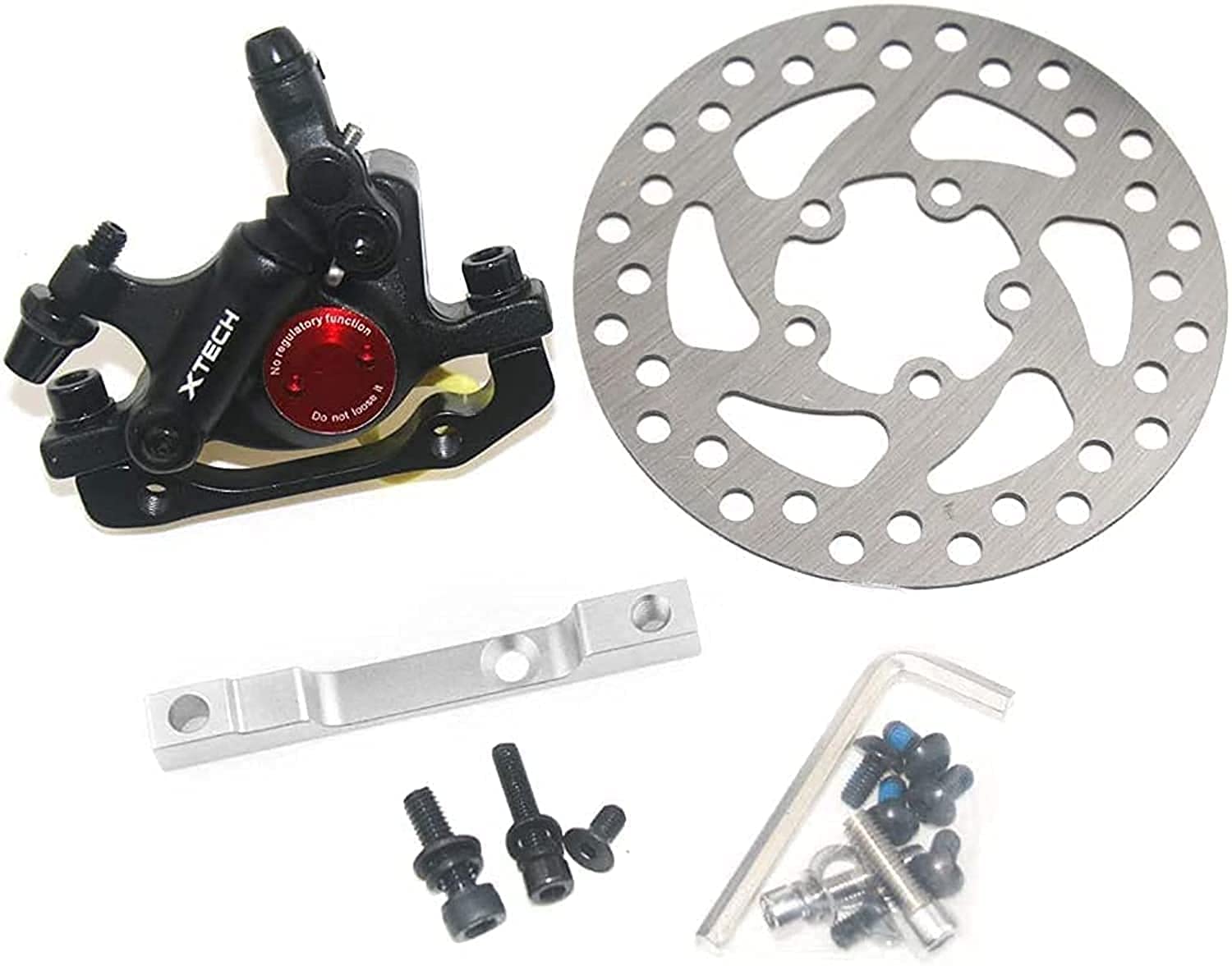 X Tech Brake With 120mm Disc And Adapter For Xiaomi M365 1S Essential Pro 2 Electric Scooter - Replacement Parts Accessories BLACK