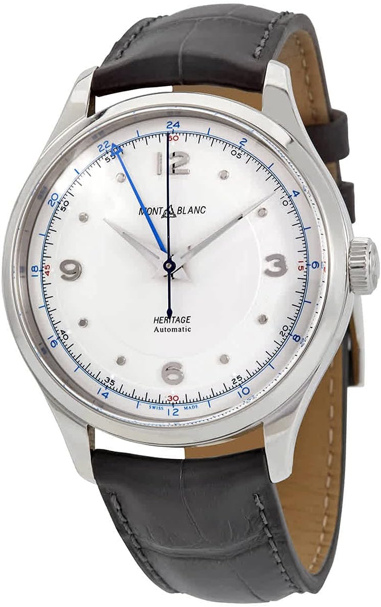 Montblanc Heritage GMT Automatic Silvery White Dial Watch 119948