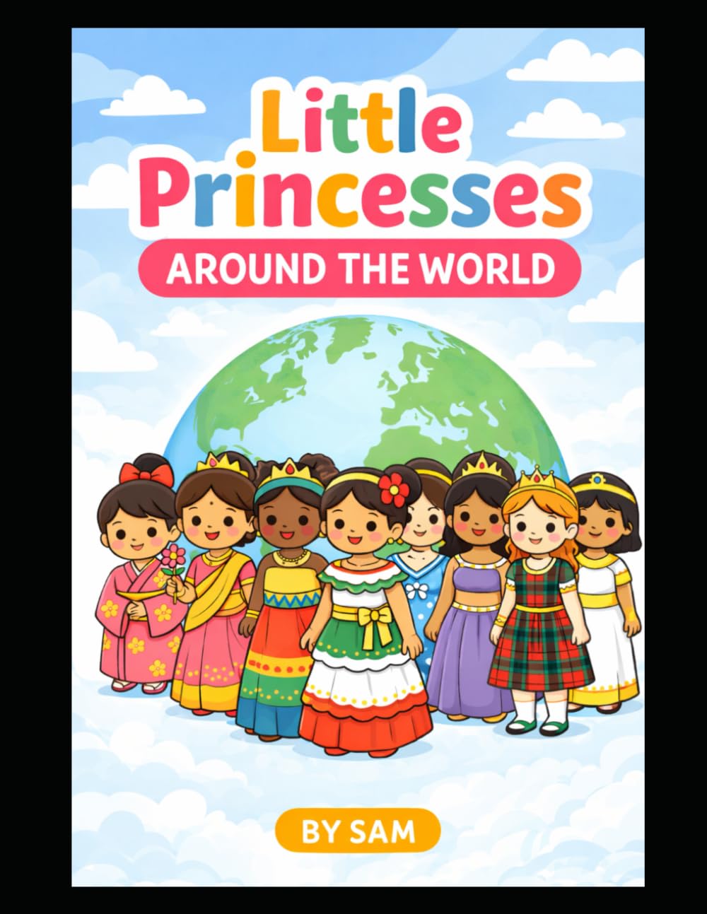 Little Princesses Around the World: A Fun and Easy Coloring Book for Kids Ages 3–6)