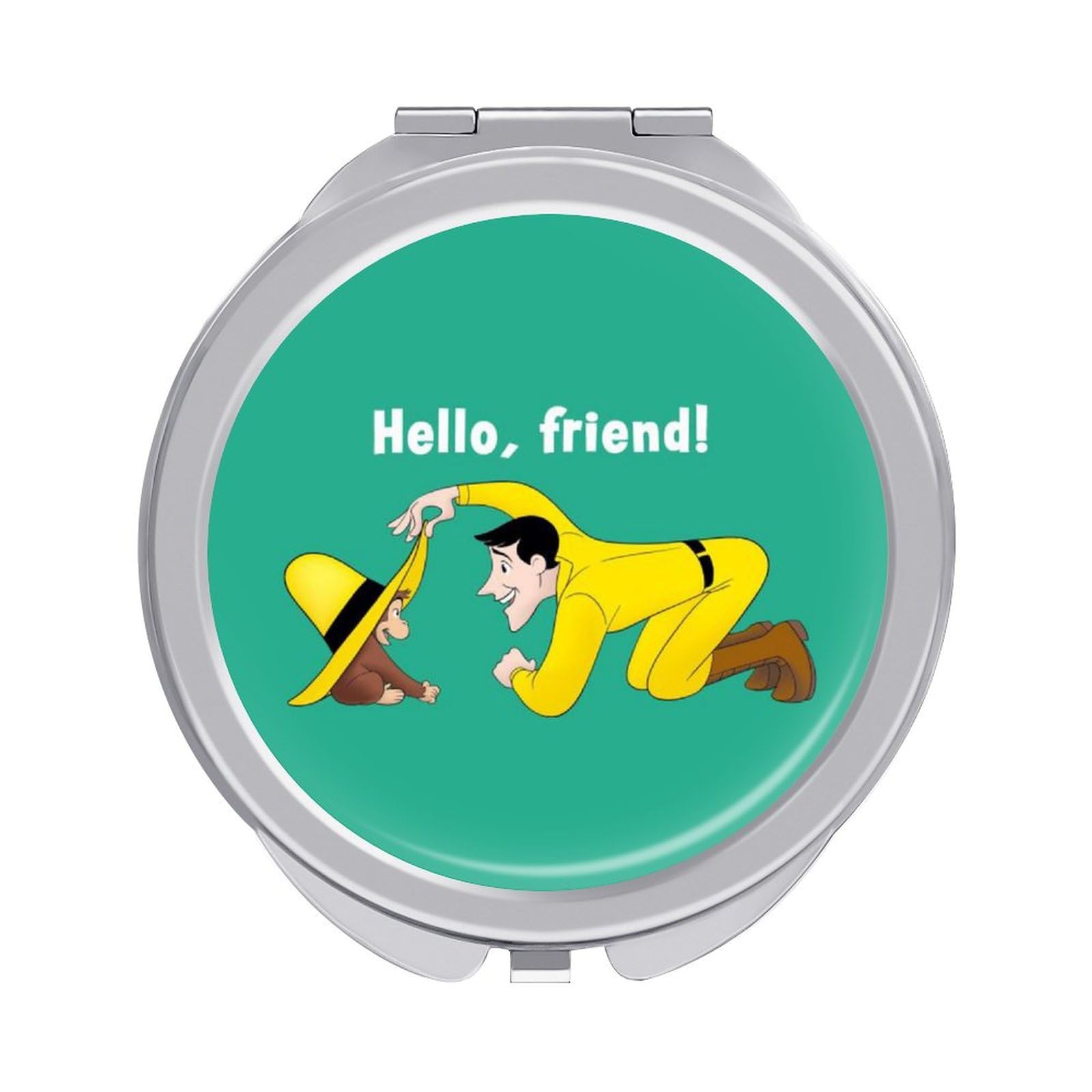 Amazon.co.jp: おさるのジョージ 鏡 ミラー メイクミラー 携帯ミラー 